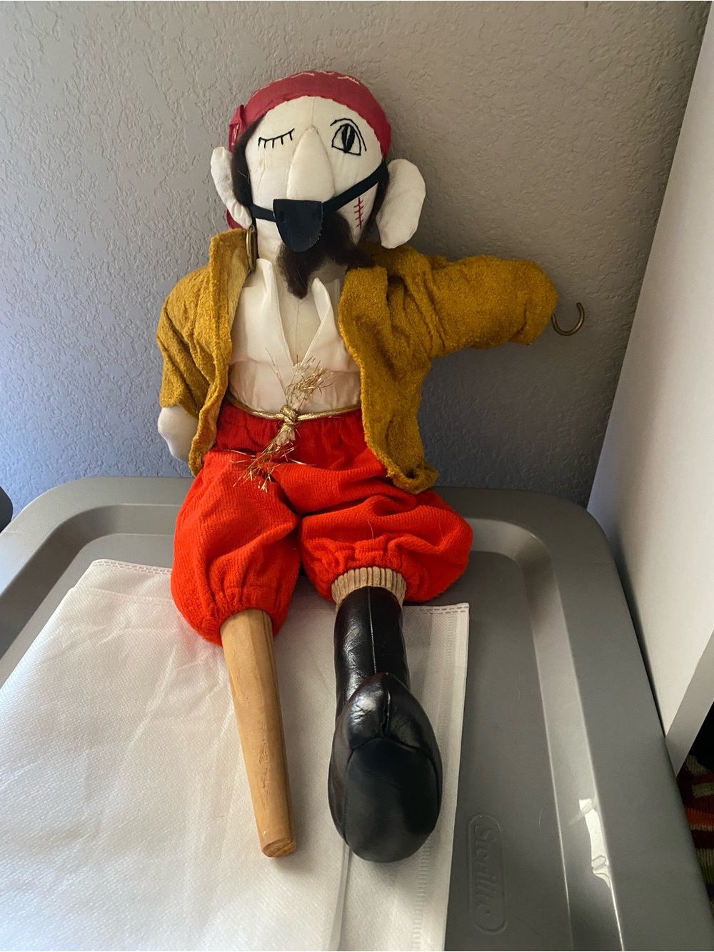 Large pirate stuffed doll 22" Handmade